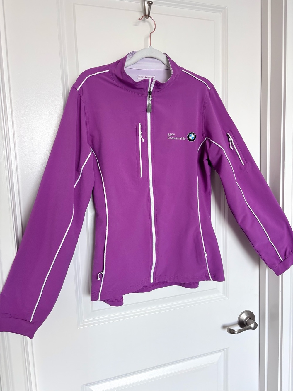 Peter Millar BMW Championship Golf Jacket Purple Performance Full Zip Medium